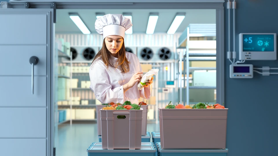 Chambre de r&eacute;frig&eacute;ration pour l'entreposage des aliments